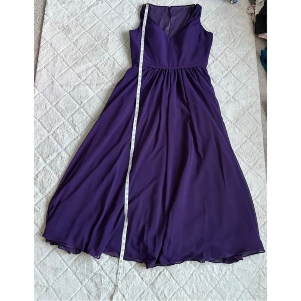 DaVinci Bridesmaids | Eggplant Purple Formal Gown Style# 60385 Dress | Size 16 - Picture 16 of 16